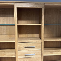 Wimmer - Highboard Windsor Rustikale Asteiche Massiv Mit Glaseinlegeböden - 5