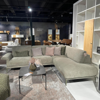 Mondo - Sofa Ensemble Lillia Stoff Wandoo Sage Hellgrün Grau Füße Olive Grün - 8