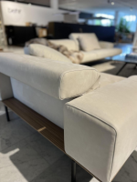 Living Divani - Sessel Sumo Leder Nabuk 400 Creme Beige Füße Stahl Gunmetal Grau Lackiert - 3