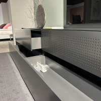 Piure - Sideboard Nex Side Lack Matt P44 Graphit Grau P35 Green Grün Inklusive Akustikfront Und Kabelauslass - 3