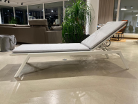 Weishäupl - Sonnenliege Minu Basic Stoff Panama Cloud Hellgrau Meliert Aluminium Weiß - 2