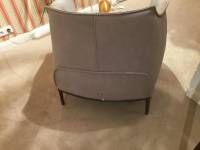 Poltrona Frau - Sessel Archibald Leder Century Talco Grau Gestell Verchromt - 10