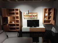 Voglauer - Wohnwand Vmontanara Wildeiche Geölt Akzent Glas Optiwhite Weiß Inklusive Beleuchtung - 3