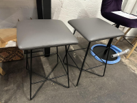 COR - 2er-Set Barstuhl Jalis 174 Leder Dura Tabak Schwarz Gestell Drahtgestell Schwarz - 2