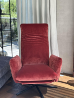 IP Design - Funktionssessel Heavens Place Stoff Carlucci City Velvet CA7832 063 T Rot Sternfuß Metall Schwarz - 6