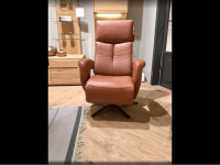 Global - Relaxsessel Comfort Sitz Konzept 4 Leder Credo Brandy Braun Sternfuß Metall Schwarz Pulverbeschichtet - 7