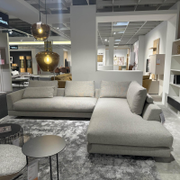 WK Wohnen - Ecksofa WK 592 Stoff Isabella Muschel Grau Verdeckter Gleiter - 9