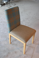 Schösswender - Eckbankgruppe Stoff Happ Uni Beige Karo Türkis Kernbuche Natur Tisch 2 Stühle Eckbank - 9