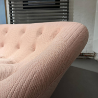 Ligne Roset - Sofa Ploum Stoff Kvadrat Appa Poncho Rosa Gestell Stahl - 3