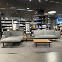 Tribù - Outdoor Lounge Senja Rustic Weave Linen Grau Gestell Aluminium Schwarz Inklusive Teakholz Zwischenablage Und Couchtisch - 6