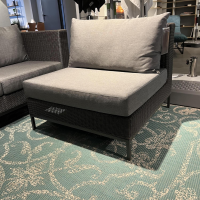 Stern - Corner sofa Fontana Outdoor wickerwork basalt gray cover silk gray frame aluminum - 8