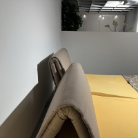 Hasena - Bett Dream Deluxe Stoff Linen 341 Taupe Grau Kopfteil Riposo Füße Ivio Buche Massiv Marrone Schwarz Mit Verstellbarem Kopfteil - 5