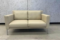 Walter Knoll - Sofa Jason 390 20 Leder Sierra Dune Beige Gestell Silber Hochglanz Verchromt inkl. Funktionsarmlehnen - 3