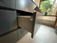 Interlübke - Sideboard Mell Mattlack M21 Anthrazit Abdeckplatte Marmor Arabescato Corchia Weiß Glänzend Mit Schubkästen - 2