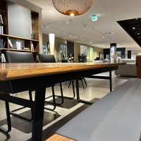 Team 7 - Essgruppe Nox Und Magnum Nussbaum Naturöl Leder 70241 Anthrazit Gestell Schwarz Matt - 6