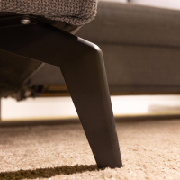 Sit & More - Polstergruppe Morris Stoff Garett Stone 20 Basic Grau Metallfuß Schwarz Matt Inklusive Kissen - 3