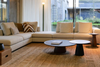 Walter Knoll - Ecksofa Living Landscape 755 Bezug Curly Ivory 02CU Beige Creme Sockel Massivholz Buche Schwarz Lackiert Ohne Sessel Couchtische Dekoration Sowie Lampen - 5