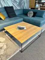 Bullfrog - Couchtisch Nico T30 Platte Massivholz Eiche Geölt Gestell Stahl Schwarz Pulverbeschichtet - 2