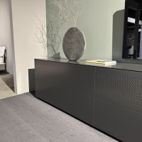 Piure - Sideboard Nex Side Lack Matt P44 Graphit Grau P35 Green Grün Inklusive Akustikfront Und Kabelauslass - 2