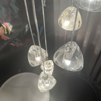 Terzani - Hängeleuchte Mizu Krone 7LNikel Glas Clear Silver Dust Silber - 4
