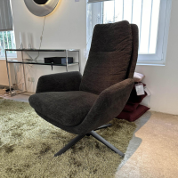 COR - Swivel armchair Cordia fabric 8144 brown-green frame F01 black-brown - 5