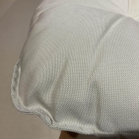 DEDON - Hochlehnsessel Mbrace Stoff A 462 Cool Sage Grau Fasergeflecht Pepper Füße Teak Inklusive Hocker Und Kissen - 7