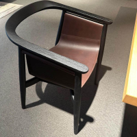 Zeitraum - Stuhl Pelle Cord Eiche Graphitschwarz Kernleder Schwarz (28 Stück vorhanden) - 5