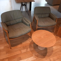 Tribù - 2er-Set Nomad Lounge Chair Bezug Stoff Tagika Moss B189 Grün Gestell Massivholz Teak - 9