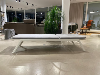 Weishäupl - Sonnenliege Minu Basic Stoff Panama Cloud Hellgrau Meliert Aluminium Weiß - 8