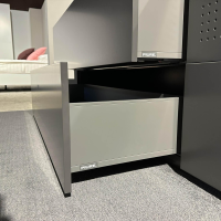 Piure - Sideboard Nex Side Lack Matt P44 Graphit Grau P35 Green Grün Inklusive Akustikfront Und Kabelauslass - 5