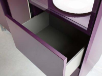 Hülsta - 2er Set Vitrine Fonis Lack Aubergine Violett Gestell Chrom Glänzend - 2