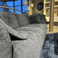 Raum.Freunde - Sofa Till RA Stoff Shaun Blue 1625 Blau Füße Kunststoffgleiter Schwarz Inklusive Kissen - 6