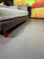 Ligne Roset - Bett Ruché Stoff Harald 3 Chamois 242 Braun Gestell Rot mit Hocker ohne Matratzen ohne Lattenrost - 3
