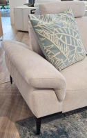 Rom - Ecksofa Wave Stoff Wandoo Naturelle Beige Füße Schwarz Lackiert - 6