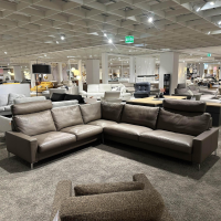 Erpo - Ecksofa Classics 500 Leder 43.860 Lava Grau Braun Fuß CL 59 Hochglanz Mit Verstellbarer Kopfstütze - 9