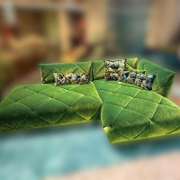 Bretz - Ecksofa Teratai Stoff 668430 Rain Forest Grün - 6