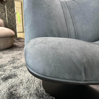 Baxter - Sessel Marilyn Leder A Nabuck Night Blau Schwarz Gestell Metall Schwarz - 8