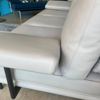 Walter Knoll - Sofa Living Platform 400 30 FLFR Leder Lima Stone Grey Grau Beige Gestell Stahl Schwarz Matt Pulverbeschichtet - 4