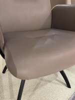 Conform - 6er Set Stuhl Freetime Leder Sorrento 2554 64 Taupe Beige Grau Drehgestell Aluminium Schwarz Lackiert - 4