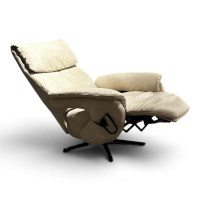 himolla - Sessel 7304 L Maxi Leder 24 Longlife Rustika Küste Beige Gestell Metall Schwarz Mit Elektrischer Verstellung - 3