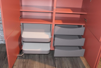 Rietberger Möbelwerke - Sideboard Lotus Lack Oxidrot Fuß Kufe 8 Türen - 2