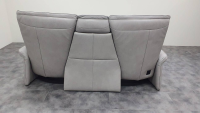 himolla - Sofa 4464 Leder Eleganza Koala Grau Füße Metall Anthrazit Inkl. Elektrischer Kopfteilverstellung - 4