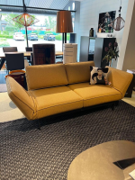 Rolf Benz - Sofabank Mera Stoff 24 355 Sonnengelb Gelb Gestell Stahl RAL 7022 Umbragrau Schwarz Pulverbeschichtet Matt - 2