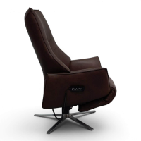 himolla - Sessel 7911 S Lounger L Leder 27 Eleganza Forest Braun Sternfuß Edelstahl Mit Motorischer Verstellung - 3