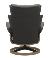 Stressless - Sessel Magic M Leder Paloma Metal Grey Grau Gestell Signature Metall Schwarz Matt Holz Eiche Mit Hocker - 4