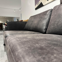 Gehlenborg Sitzmöbel - Sofa Living Fiedler Leder Saddle Black Schwarz Metallkufe Flach Gebürstet Inklusive Kopfstütze - 5
