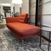 Vitra - Chaise Lounge Suita Klein Stoff Laser Farbe 35 Rot Moorbraun Untergestell Poliert - 4