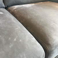 Walter Knoll - Sofa Jason 390 25 FLFR Leder Velvet 1481 Poppy Seed Grau Gestell Hochglanz Verchromt Mit Nackenrollen - 3