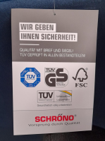 Schröno - Garnitur KS 9720-1 Sydney Stoff 657577 Fuß Buche Maronfarbig 2 Sofas - 8