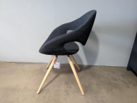 Tonon - Stuhl Moon Stoff Schwarz 6P9 Füße Holz - 2